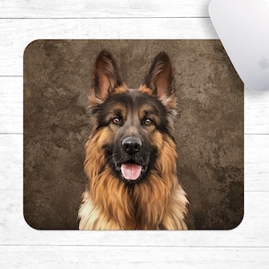 German Shepherd Painting Mouse Pad • German Shepherd Owner Gift • German Shepherd Mouse Pad • German Shepherd Gift