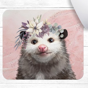 Pretty Possum Mousepad • Possum Art Mouse Pad • Cute Possum Mouse Pad