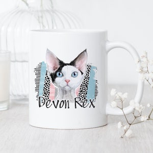 Devon Rex Tasse • Devon Rex Kunsttasse • Süße Devon Rex Tasse • Devon Rex Katzentasse