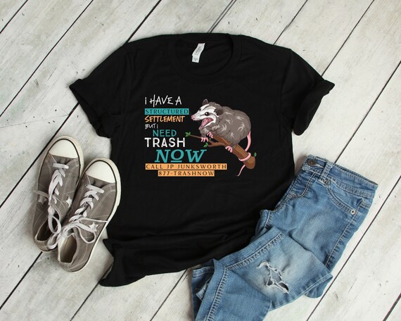 Funny Possum T-Shirt • 877-TRASHNOW Shirt • Possum Gift • Possum Meme Shirt • Screaming Possum Shirt • Meme T-Shirt