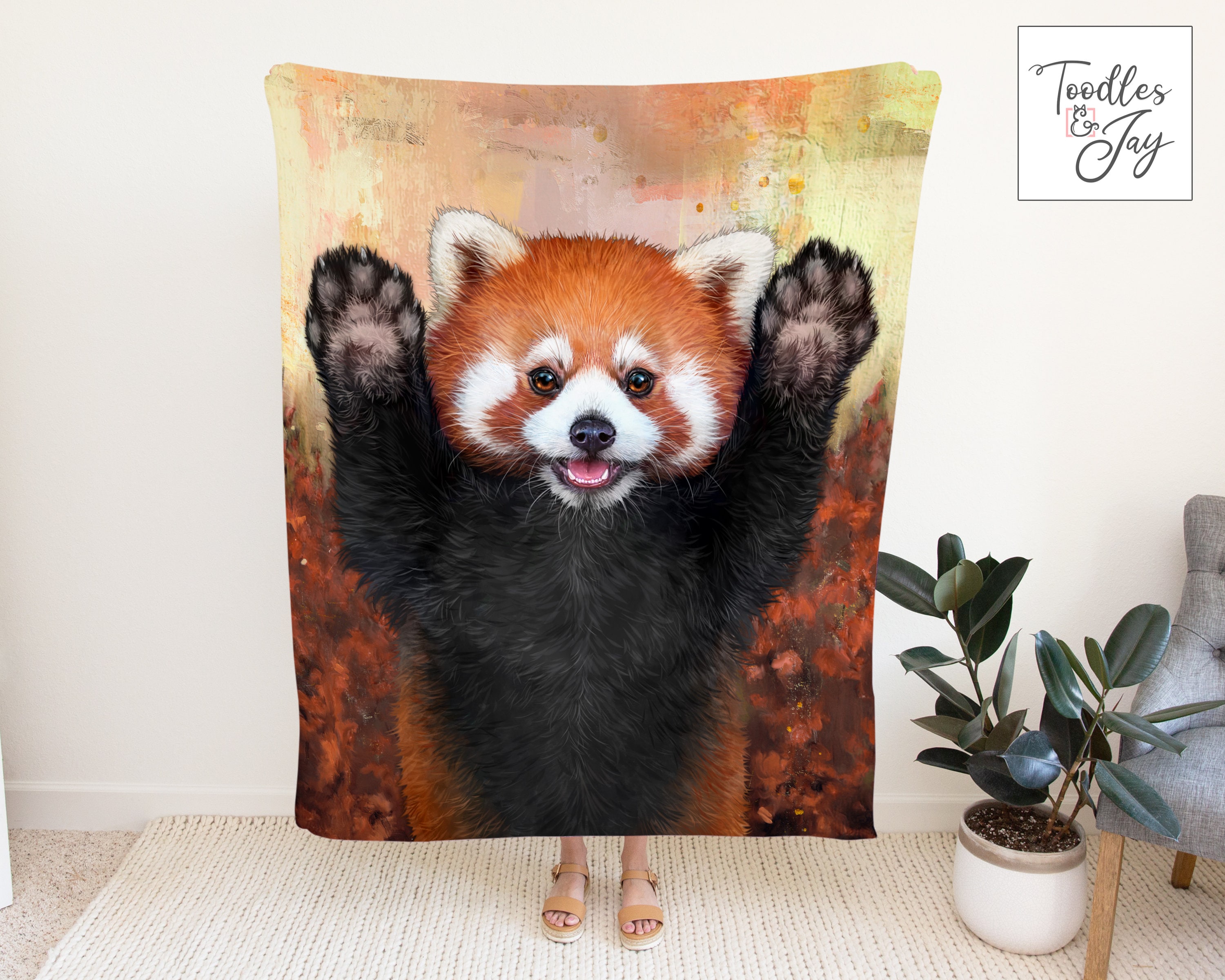 Red panda blanket deals