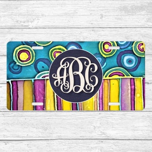 Personalisiertes Monogramm Nummernschild • Monogramm Nummernschild • Personalisiertes vorderes Nummernschild • Monogramm vorderes Nummernschild