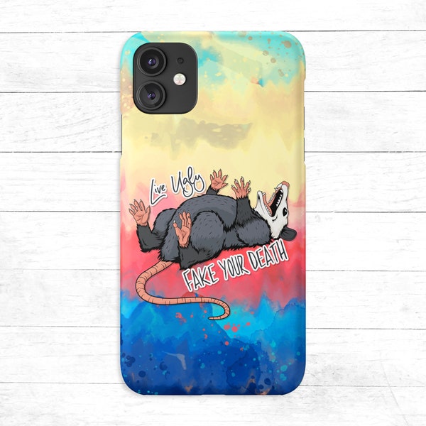 Funny Possum Phone Case • Live Ugly Fake Your Death Possum • Funny Possum Samsung Case • Funny Possum iPhone Case • iPhone 14