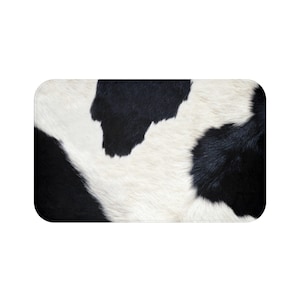 Cow Fur Pattern Bathmat • Cow Bathmat • Cowhide Bath Mat • Cow Fur Bath Mat
