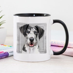 Harlequin Great Dane Painting Mug • Great Dane Owner Gift • Great Dane Mug • Great Dane Gift • Great Dane Puppy Mug