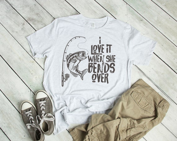 Funny Fishing T-shirt available in 4 Colors I Love It When She