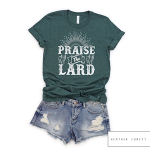 Funny Praise the Lard T-Shirt (Available in 6 Colors) • Funny Pig Shirt • Pig Tshirt • Funny Pig Tee