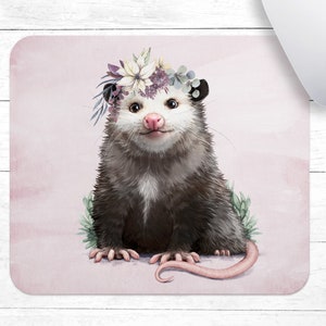 Pretty Possum Mousepad • Possum Art Mouse Pad • Cute Possum Mouse Pad