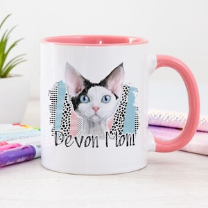 Devon Mom Mug • Devon Rex Mug • Devon Rex Art Mug • Cute Devon Rex Mug • Devon Rex Cat Mug