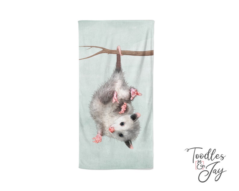 Hanging Possum Bath Towel Opossum Bath Towel Possum Etsy