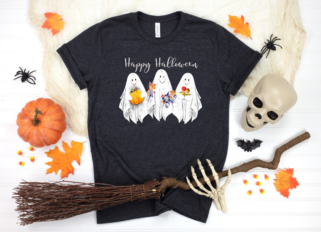 Happy Halloween Ghosts Tshirt Ghost Halloween Shirt Ghost Tshirt