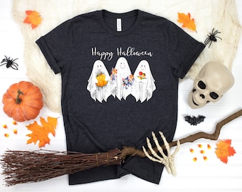 Happy Halloween Ghosts T-Shirt • Chemise d’Halloween Fantôme • T-shirt fantôme • Tee-shirt Halloween • Halloween Art T-Shirt