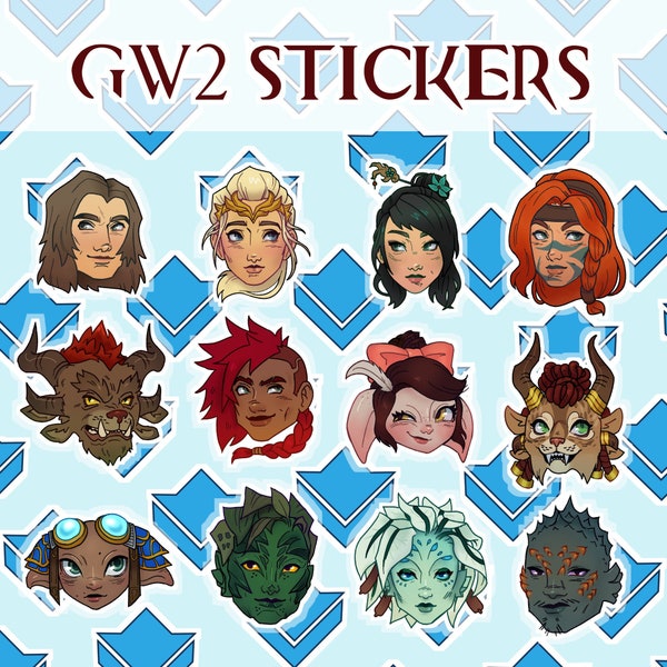 Guild Wars 2 Portrait Stickers - Set 1