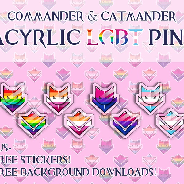 GW2 LGBT Acyrlic Pins