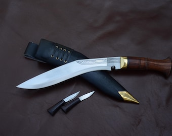 Handmade 10-inch Wood Khukuri – Gurkha Kukri Knife, Antique Tool