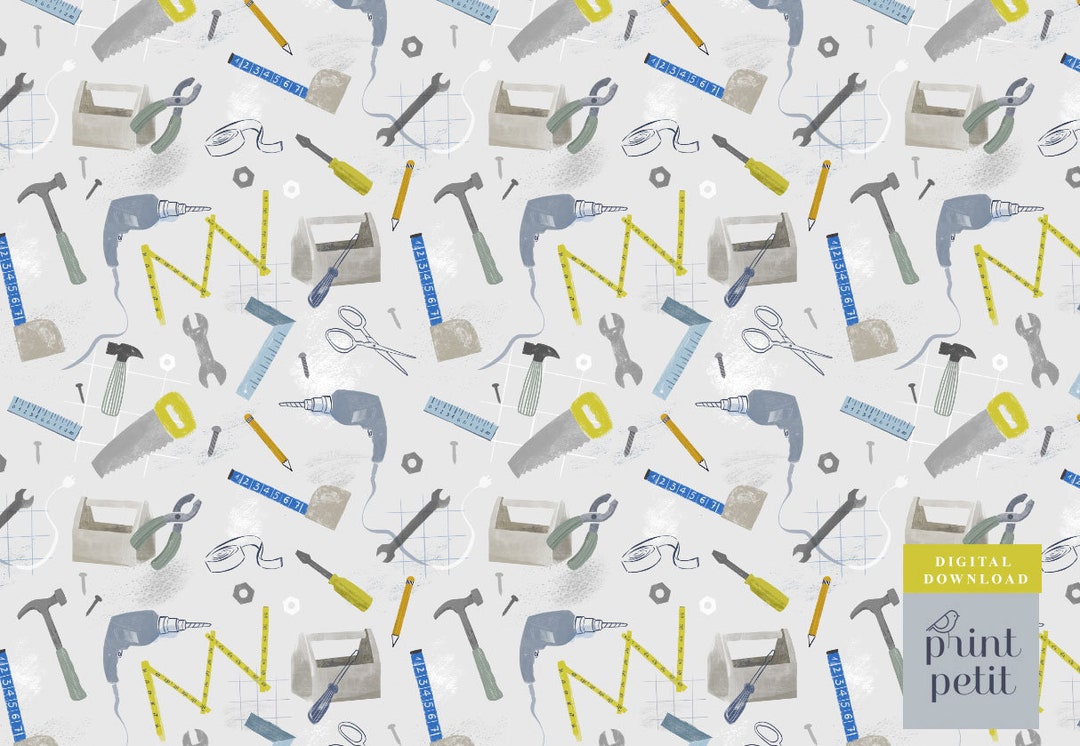 Seamless Construction Tools Pattern-Sublimation Design Download, little boy  sublimation, seamless boy design, tools seam