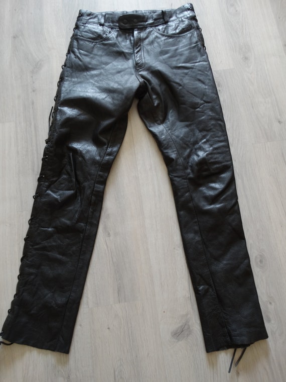 Vintage Real Leather Biker Motorcycle Rocker Mens
