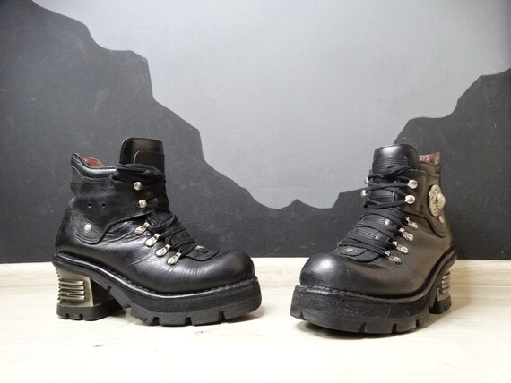 New Rock 90’s Vintage Gotic Biker Platform Boots/C