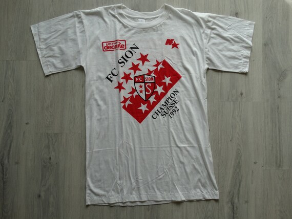 FC Sion Champion suisse 1992 shirt Single stitch s