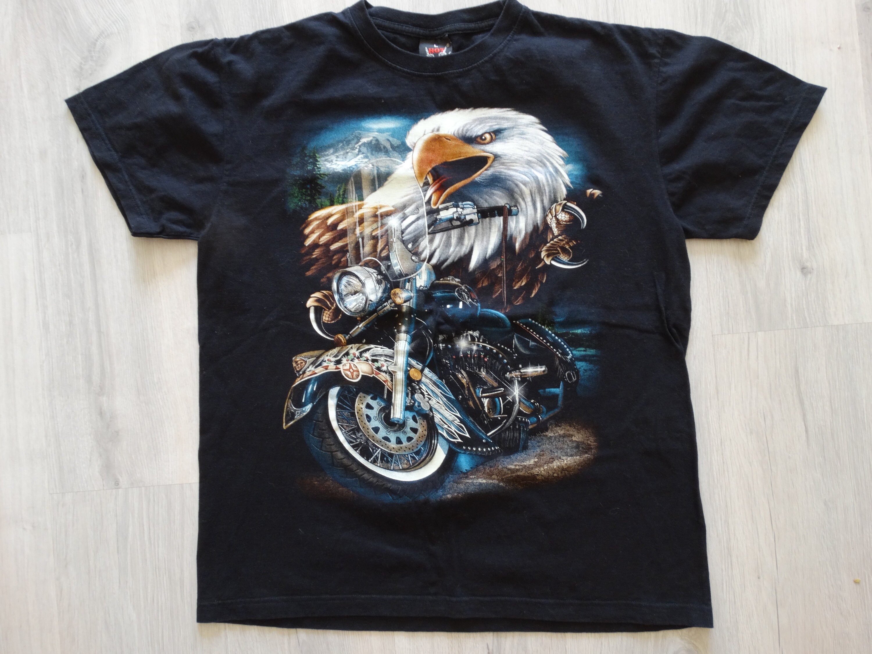 Mens Biker Eagle motorcycle shirt double sided t shirt Etsy