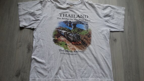 Vintage Thailand shirt 90s The Bridge on the River