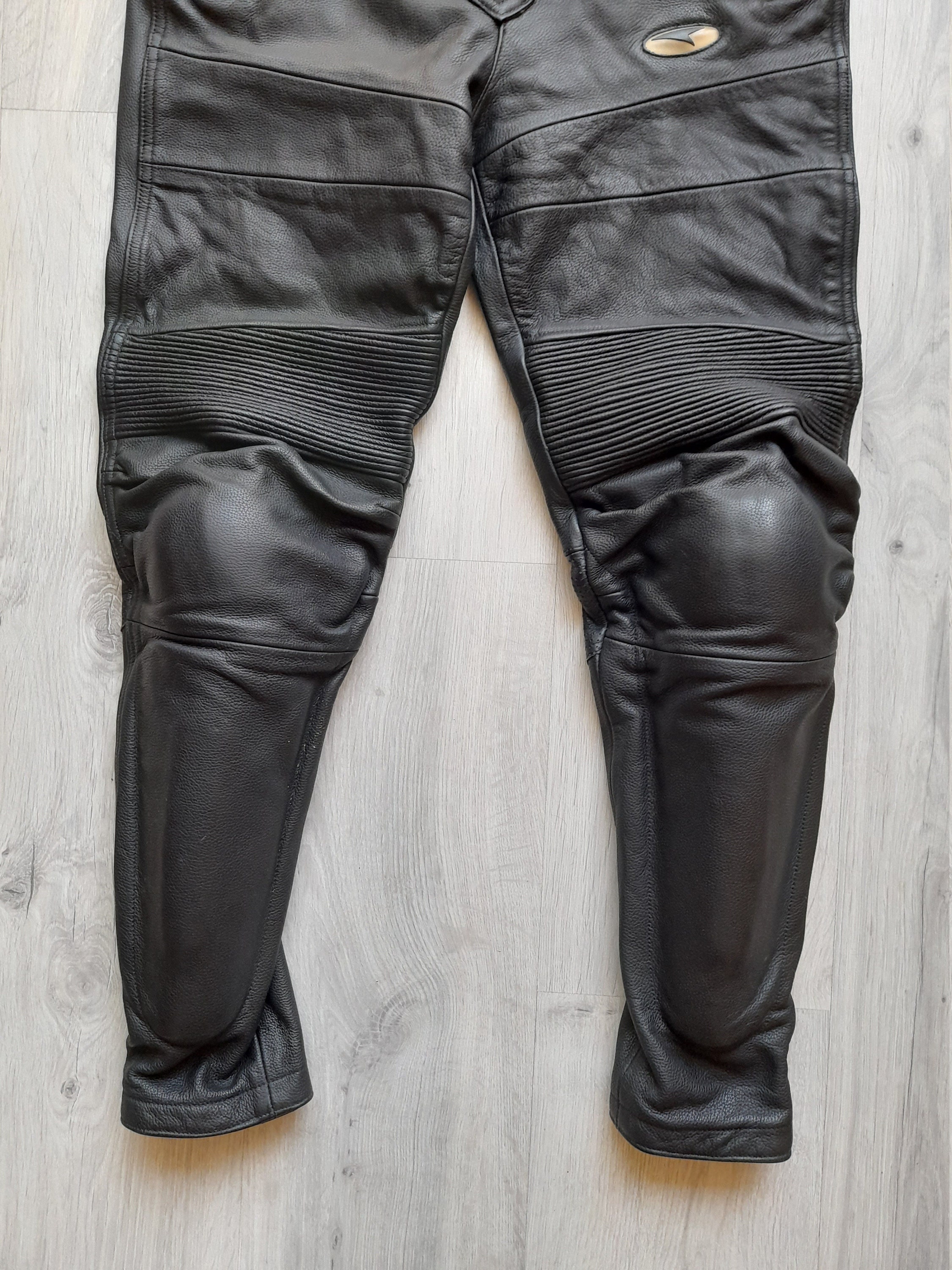 Axo Racing Leather pants Real Leather Biker Motorcycle | Etsy