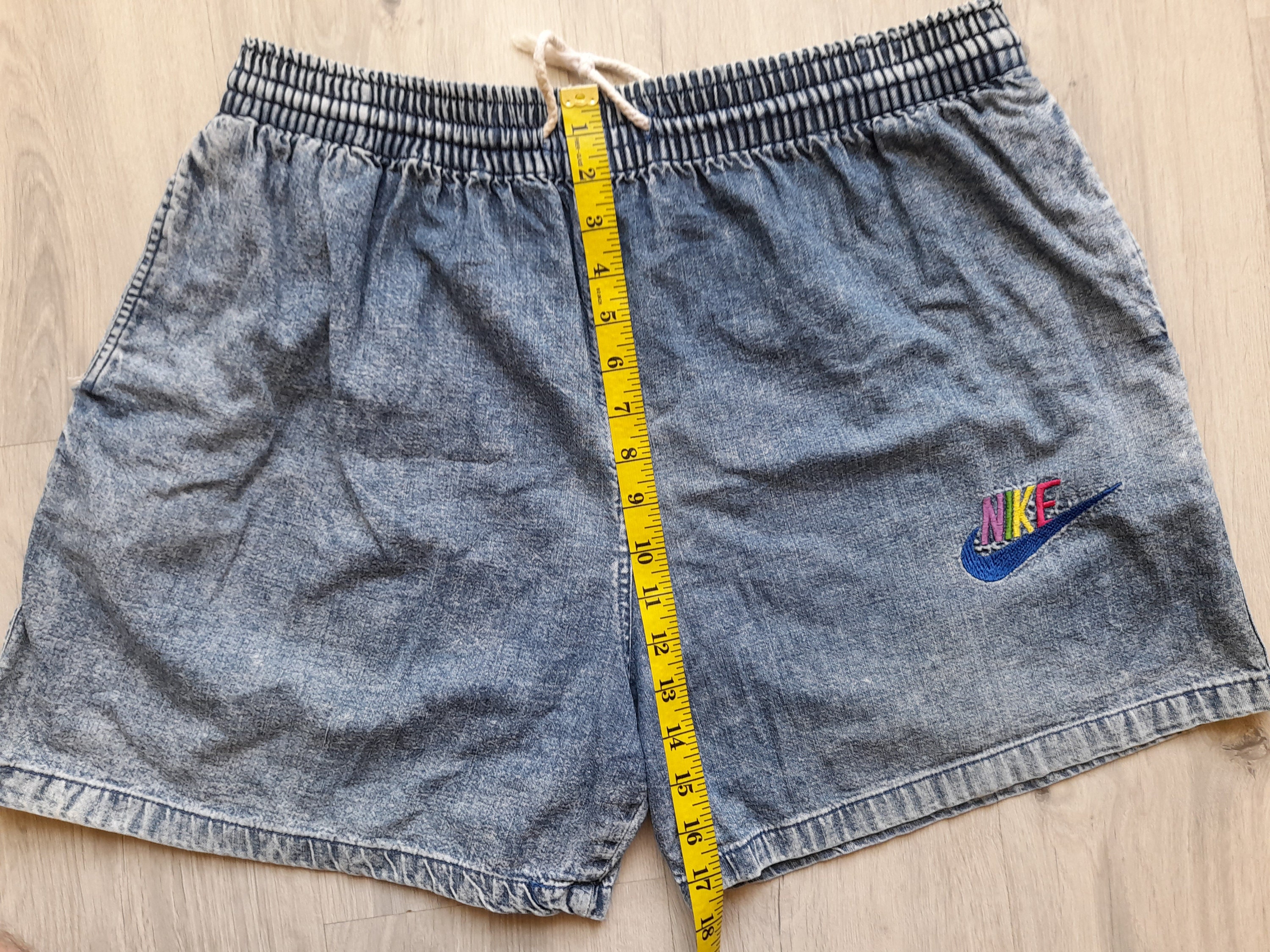 Vintage acid wash NIKE jean shorts. denim shorts. size XL Etsy