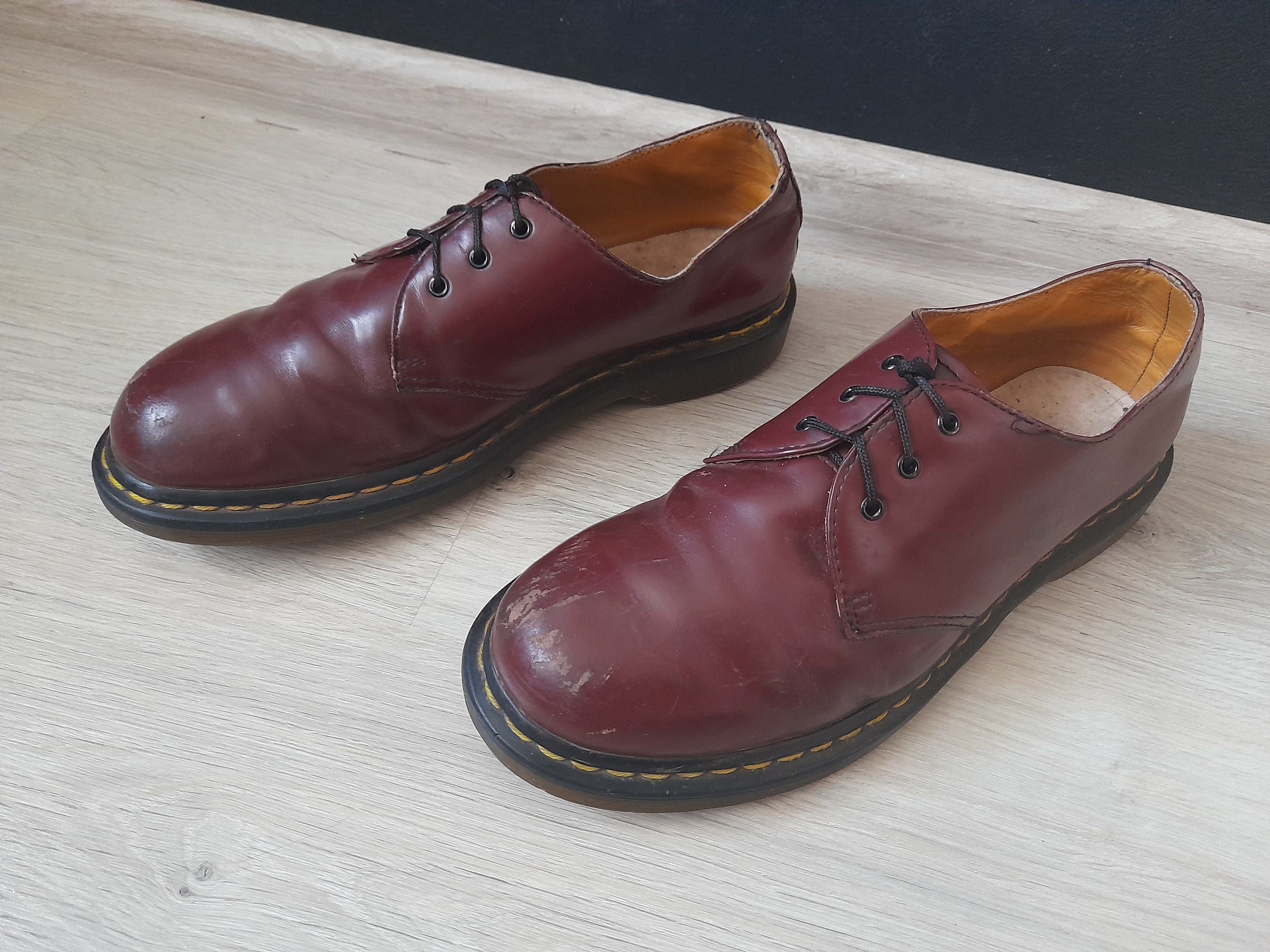 Vintage Mens Cherry Dr. Martens Doc Martens Oxford Vintage UK8 | Etsy