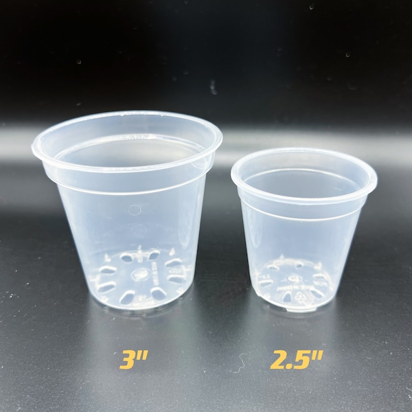 Bundle ：2.5" and 3" clear pot