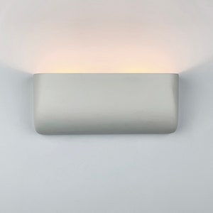 Long Scoop Ceramic Wall Sconce Color Customizable Lighting Handmade Ceramic Lighting Wabi Sabi Lighting Minimalist Lighting | 11.5&quot;W