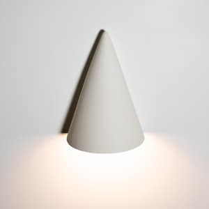 Ceramic Wall Sconce Downlight Ceramic Cone Sconce Ceramic Outdoor Lighting Wall Sconce, Unique Handcrafted Modern Lighting Decor | 10.25&quot; H