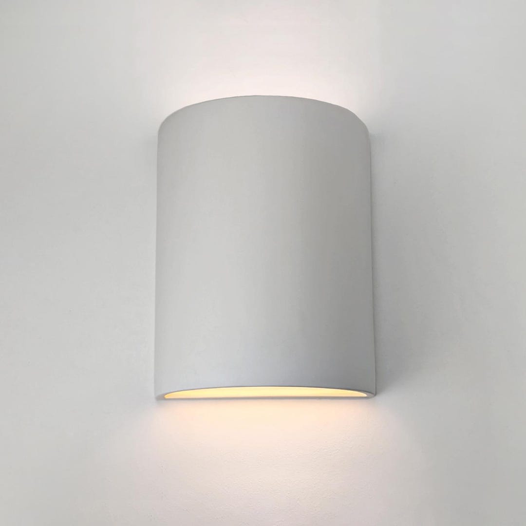 Ceramic Wall Sconce Cylinder up Down Wall Light, Indoor/outdoor Wall ...