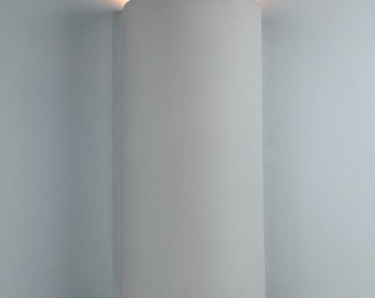 12"H Tall Cylinder Up & Down Light Modern Wall Washer Sconce, Indoor/Outdoor Architectural Ceramic Lighting, Paintable ANY Custom Color