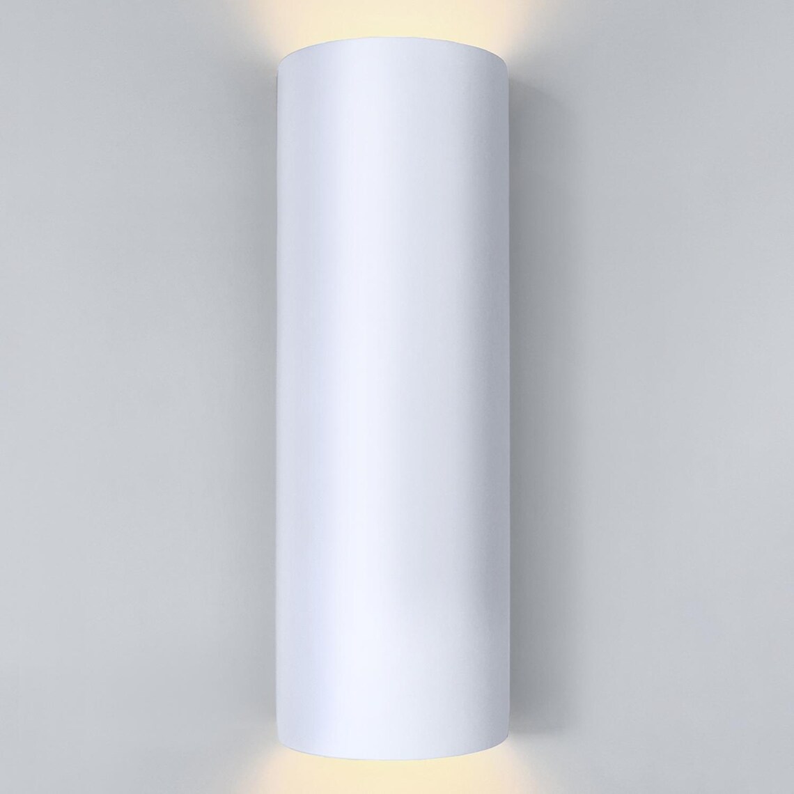 Tall Ceramic Wall Sconce, up and Down Minimalistic Cylinder Wall Sconce ...