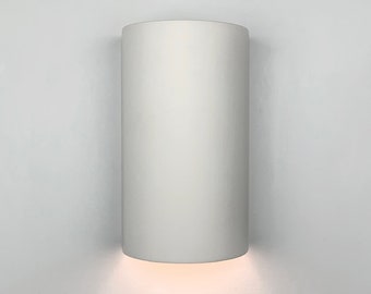 Cylinder Downlight Wall Sconce Directional Minimalist Wall Light Architectural Handcrafted Ceramic Ambiance Color Customizable | 9 3/4"H