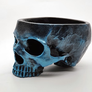 Large & Heavy Realistic Human Size Skull Replica Bowl Flower Pot Planter Pencil Holder Gothic Garden Candy Box Anatomy Altar Halloween Gift