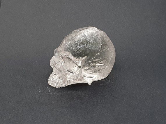 Crystal Glass Clear Resin Human Skull Decoration Decor Goth Gothic Halloween Gift Horror Alternative Home Art Gift