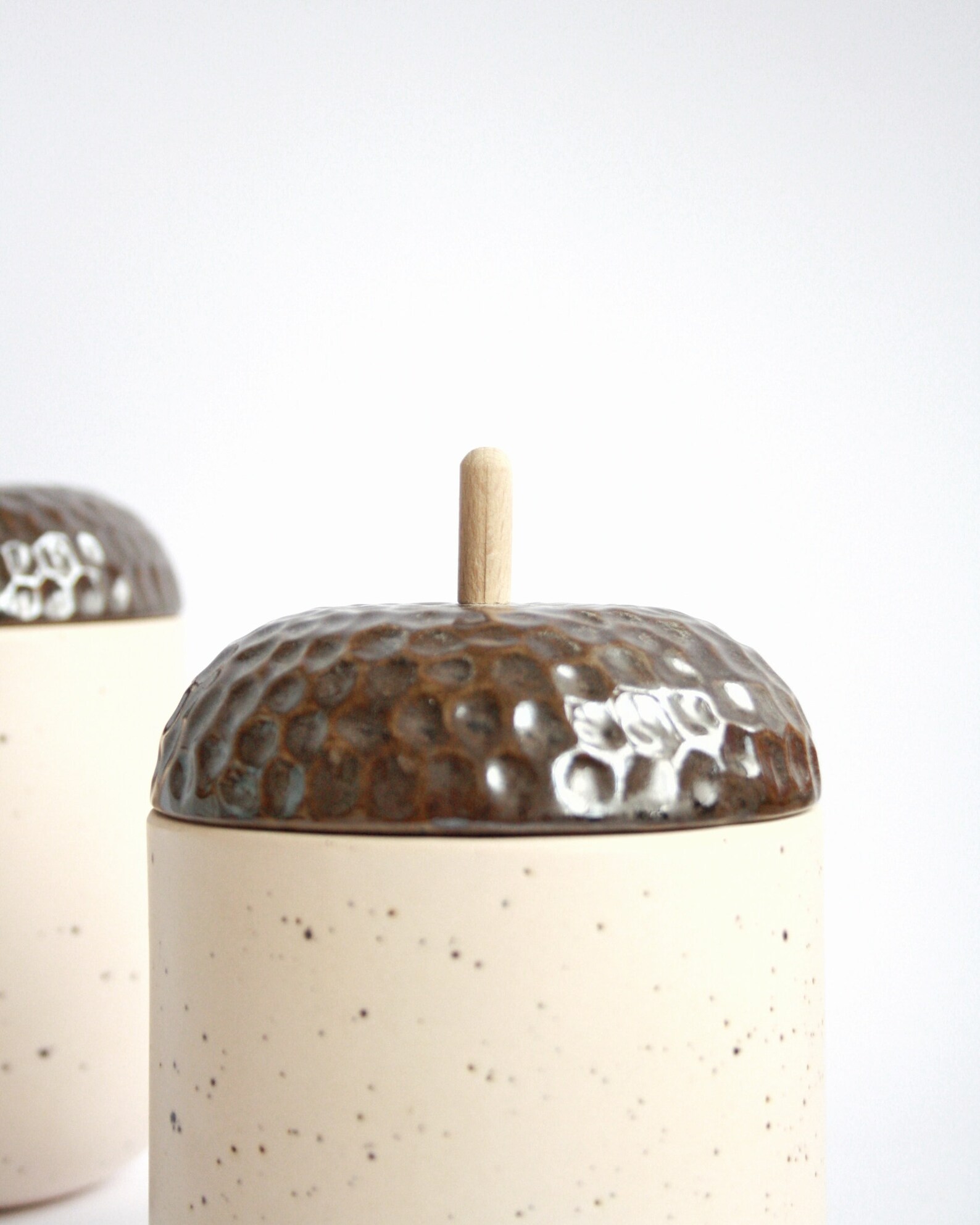 Acorn Shaped Ceramic Jar Kitchen Ceramic Canisters Kitchen Etsy