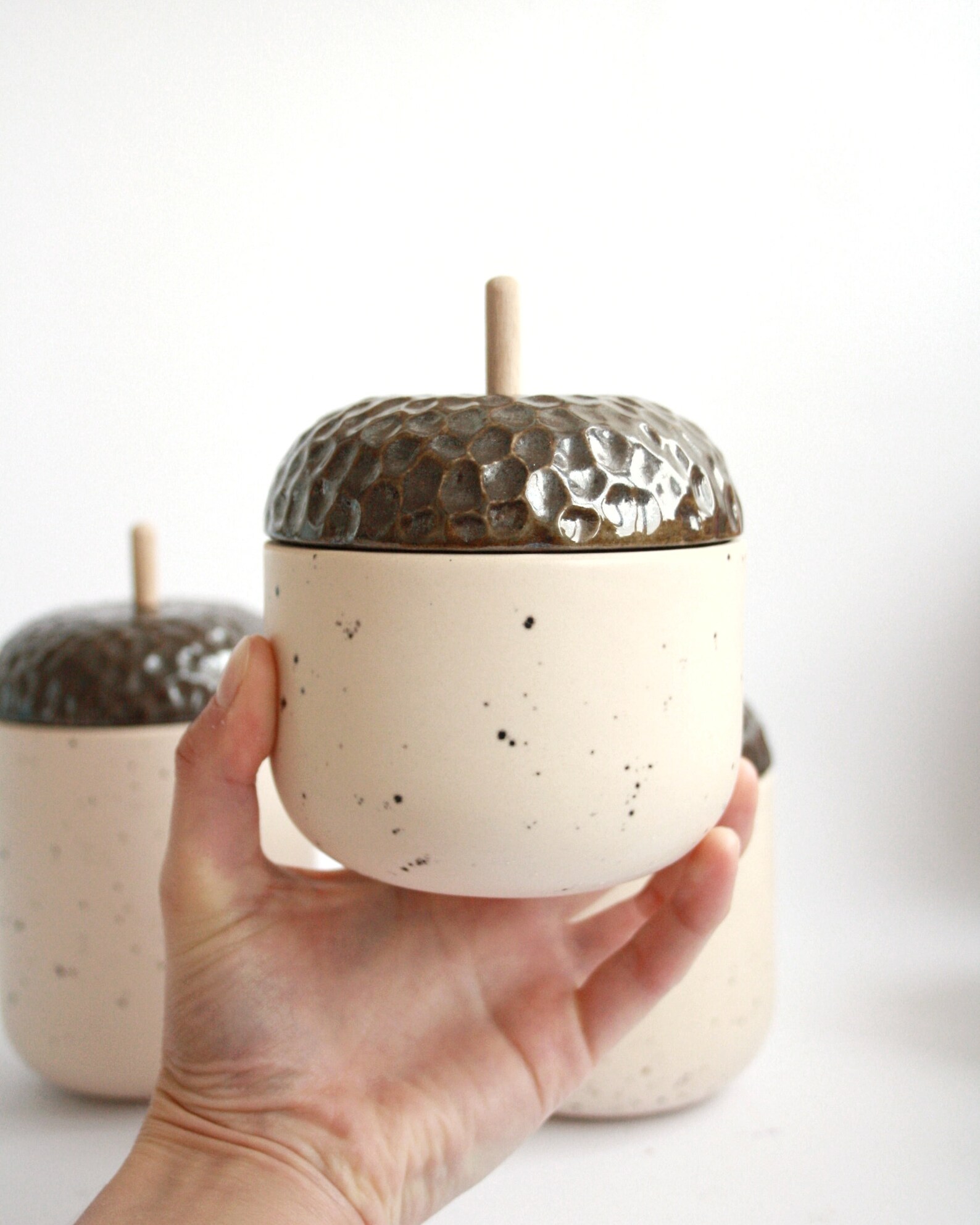 Acorn Shaped Ceramic Jar Kitchen Ceramic Canisters Kitchen Etsy