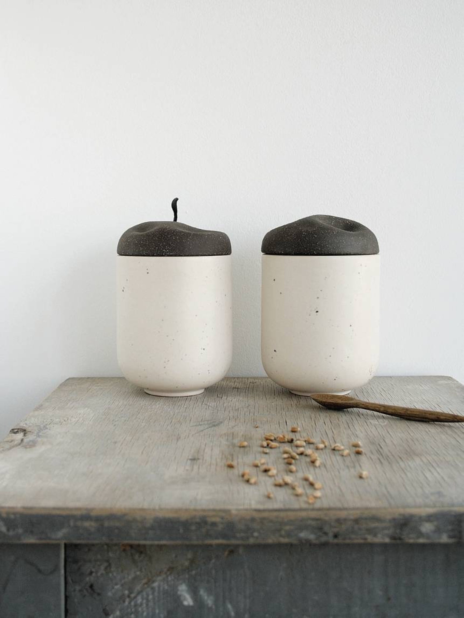 Ceramic lidded jar Handmade ceramic jar with lid Kitchen Etsy