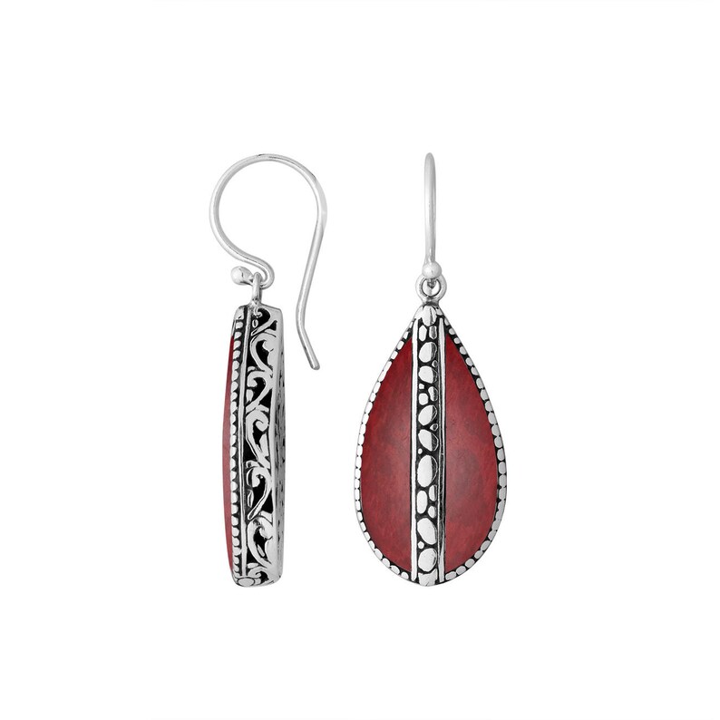 Sterling Silver Earring with Coral