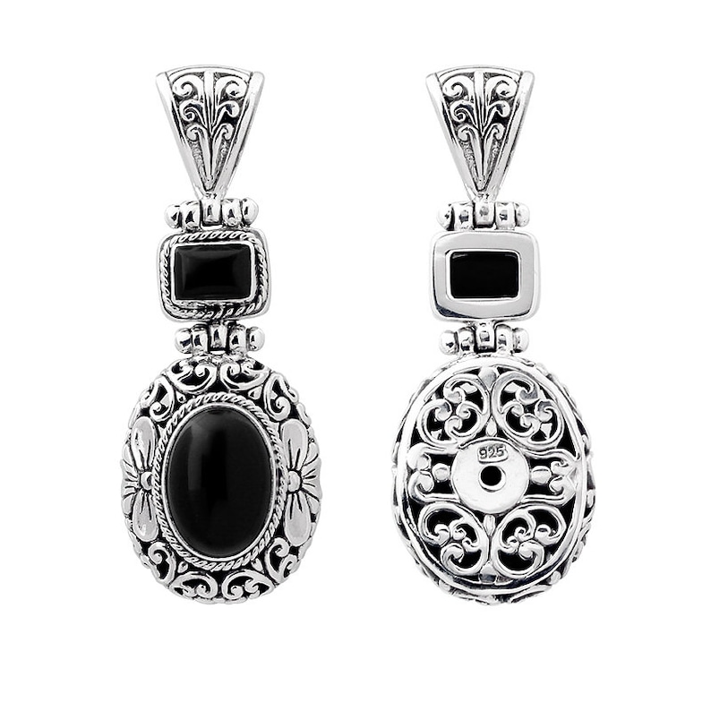 Sterling Silver Pendant With Onyx
