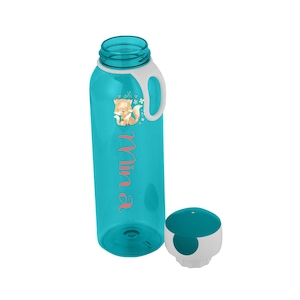 Mepal water bottle by name | Personalized pop-up water bottle with cute fox