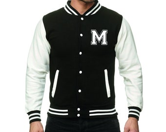 Men's College Jacket with Initial | Personalized college jacket with your desired letter or number in a college look