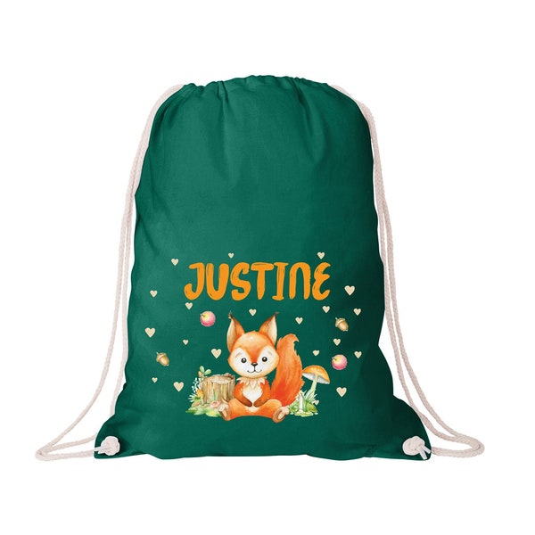 Cloth bag with a cute honey bear / gym bag for daycare / kindergarten or school / cloth bag for children / sports bag