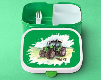 Personalisierte Mepal Bento Box Trecker Brotdose Bento Box | Personalisierte Mepal Brotdose für die Kita, den Kindergarten oder die Schule