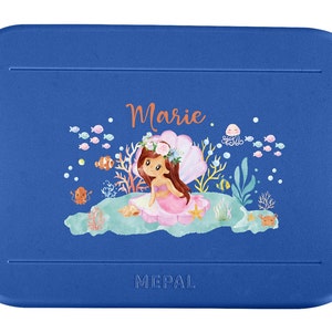 Mepal Bento Lunchbox & Lunch Box | Take a break Midi | Personalized Mepal lunch box / breakfast box with cute mermaid