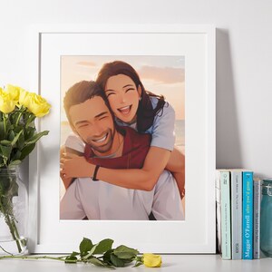 Retrato personalizado ? ilustración personalizada | Gran regalo para novia/novio | Retrato de dibujos animados | Fotos de boda