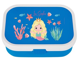 Lunch box with desired name | Personalized Mepal lunch box with cute mermaid