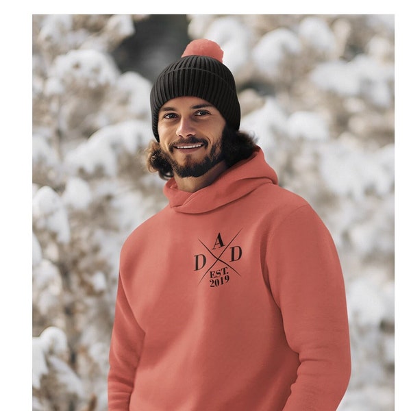 Dad est.Hoodie | Personalisiertes Geschenk für den besten Papa | Geschenk zum Vatertag | DAD Pullover mit Jahreszahl von deinem Kind(ern)